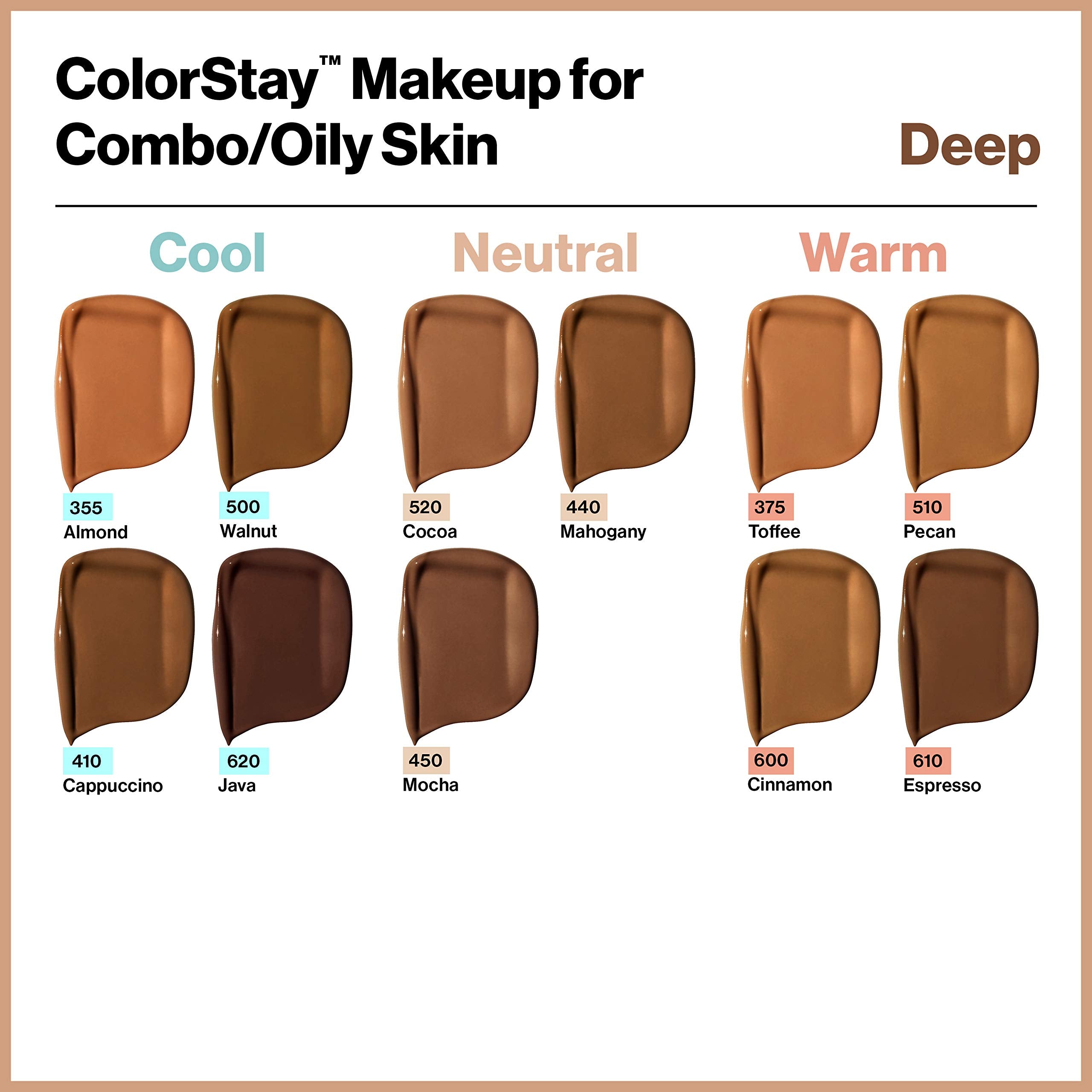 Revlon ColorStay skin texture closeup, demonstrating breathable, comfortable coverage.