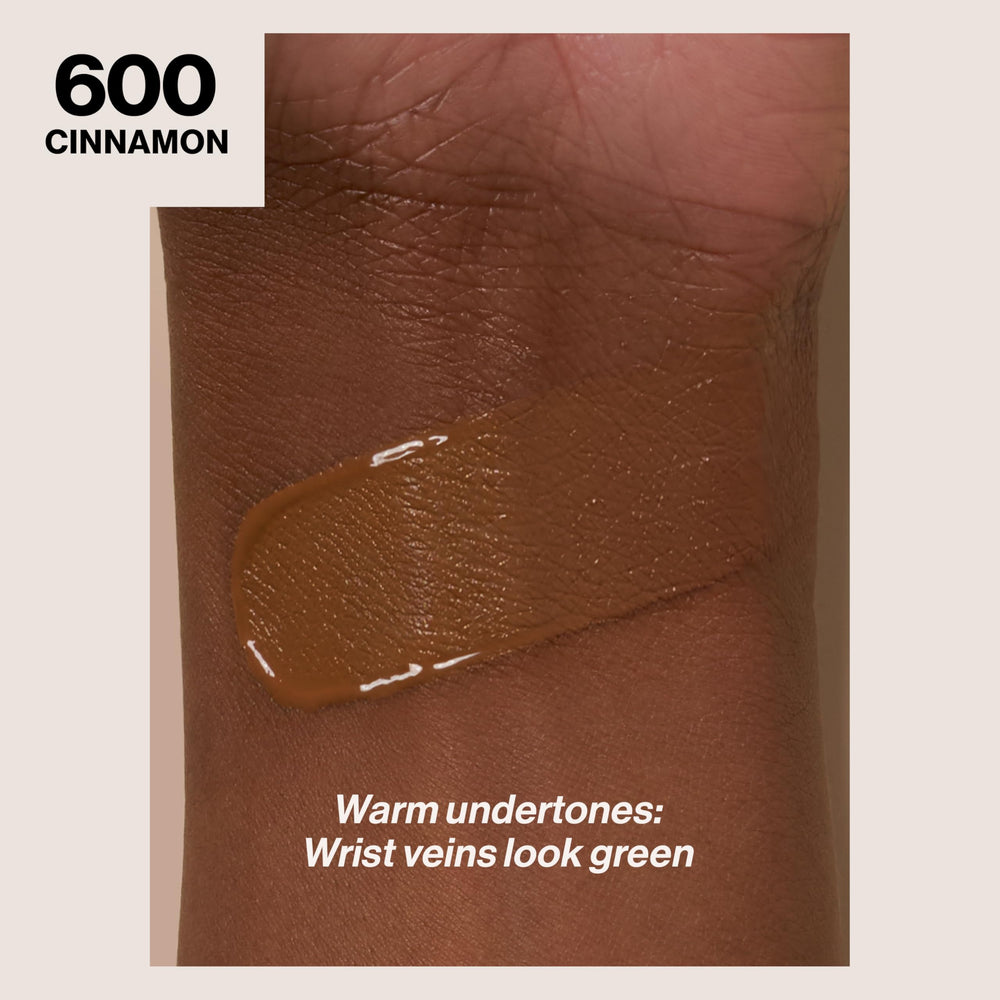Revlon ColorStay foundation tube close-up highlights easy pump dispensing