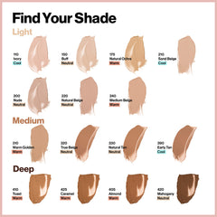 Revlon ColorStay Full Cover Foundation Almond 405 tube packaging enables quick on-the-go touch-ups
