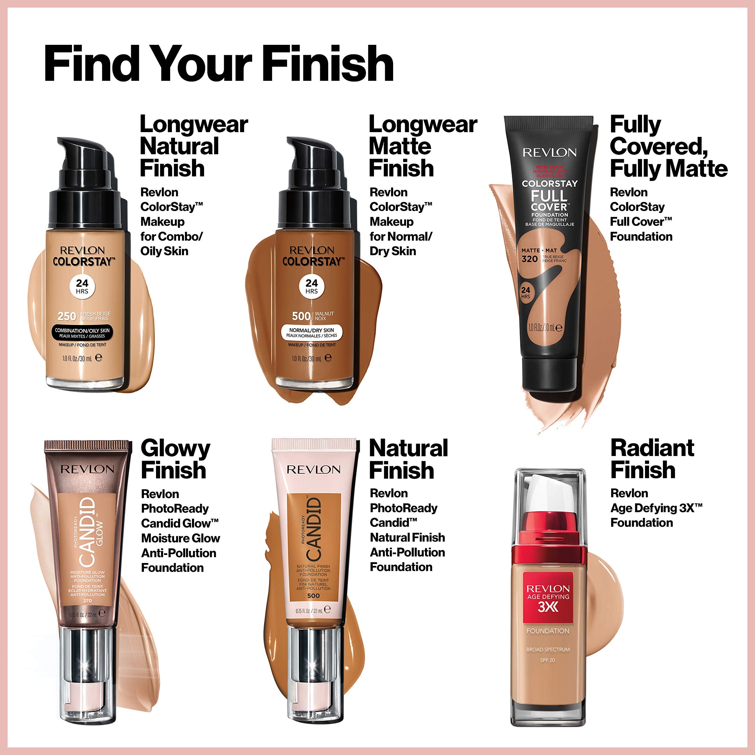 Revlon ColorStay Full Cover Foundation Almond 405 shade displayed for warm medium tones