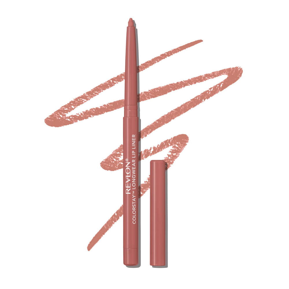 Revlon ColorStay lip liner Rose 655 swatch showing rich color and definition