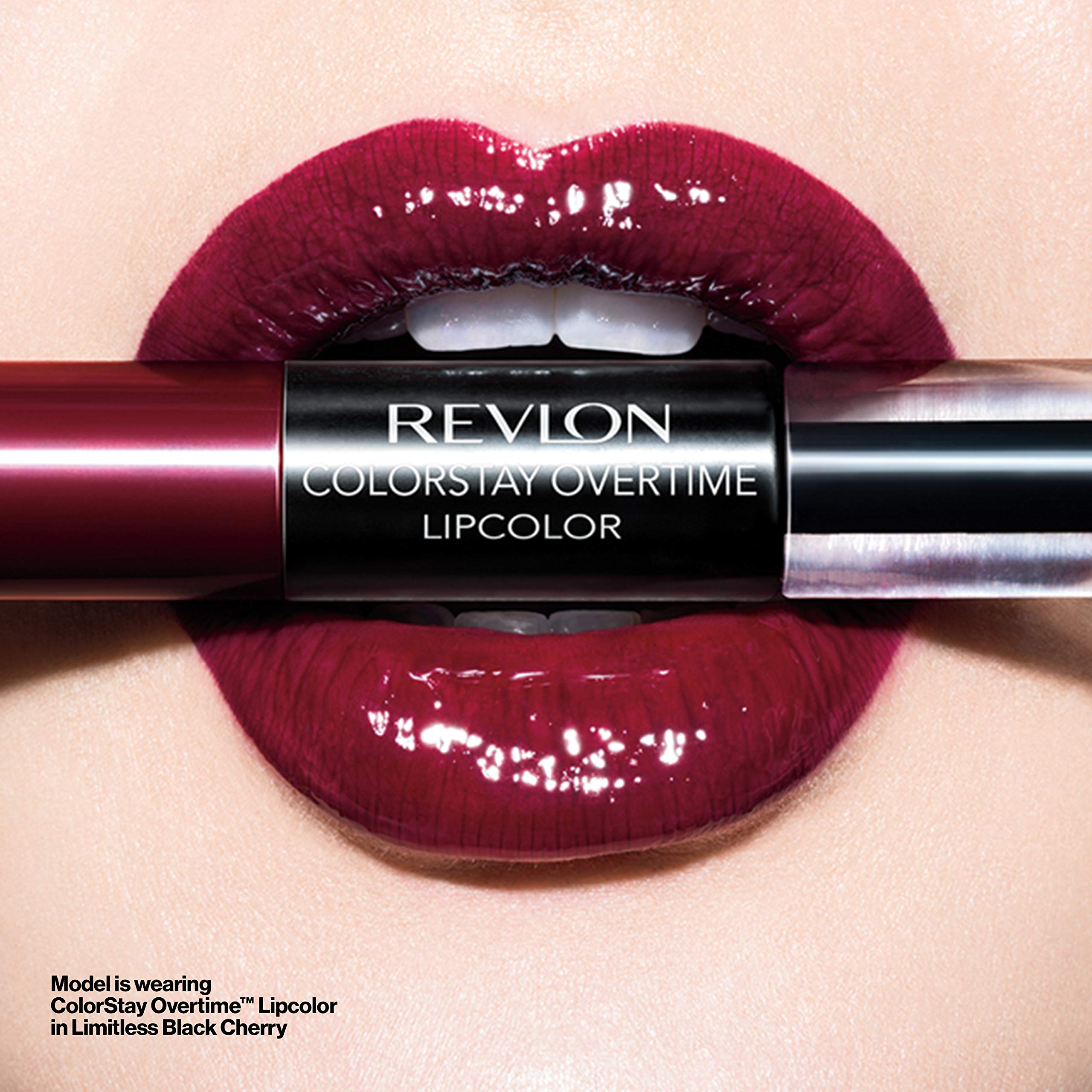 Revlon packaging with dual-ended design showcased on a display.