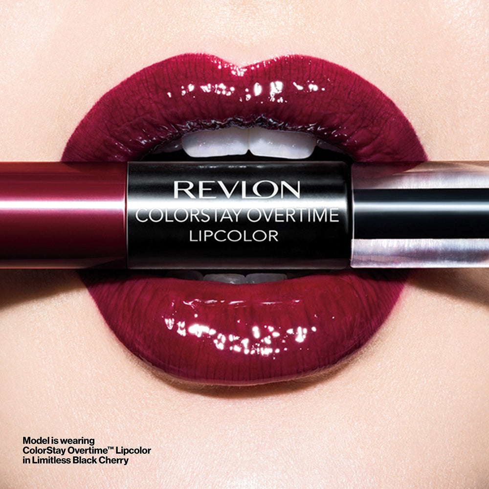 Revlon packaging with dual-ended design showcased on a display.