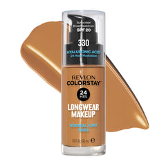 REVLON ColorStay foundation bottle with pump for long-wear and mess-free application.