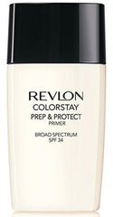 Revlon ColorStay Primer bottle close-up showing smooth, long-wear prep for all-day finish.