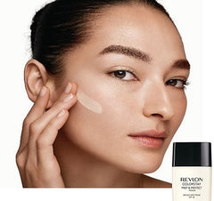 Revlon ColorStay Primer packaging highlighting SPF 34 protection and moisture-locking formula.