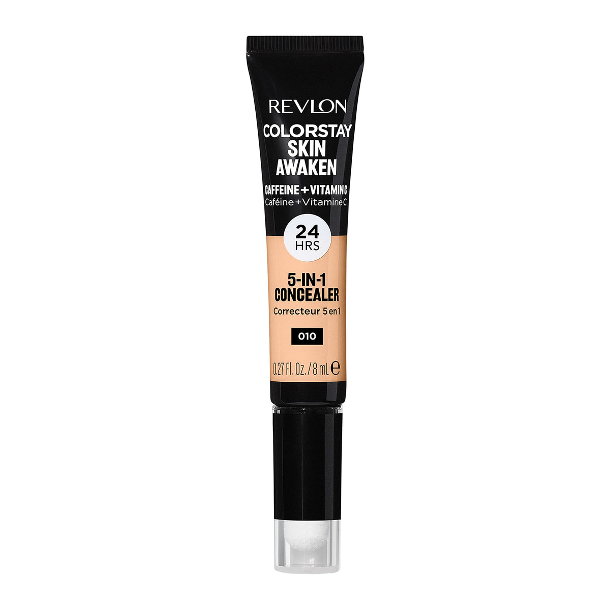 REVLON ColorStay Skin Awaken concealer 010 Vanilla tube provides lightweight coverage for imperfections.