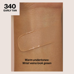 REVLON ColorStay swatches in Early Tan 340 for shade matching.