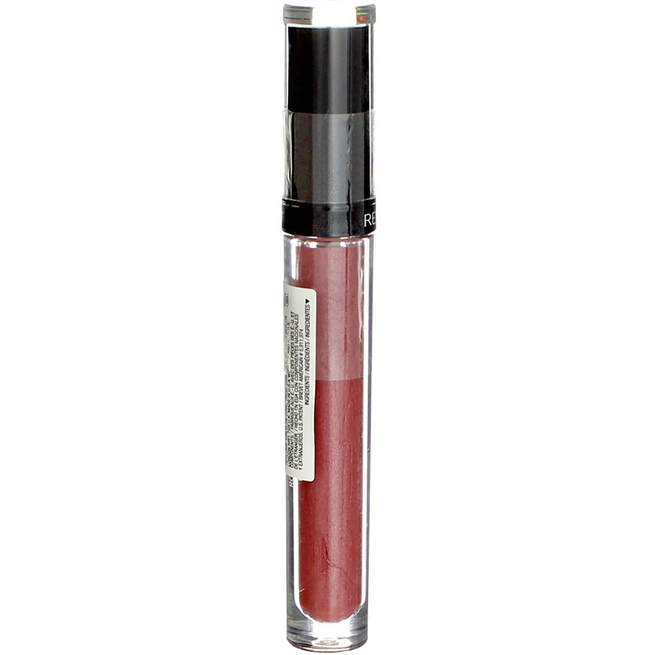 Revlon ColorStay Ultimate Liquid Lipstick Iconic Iris 035 application close-up shows creamy texture.
