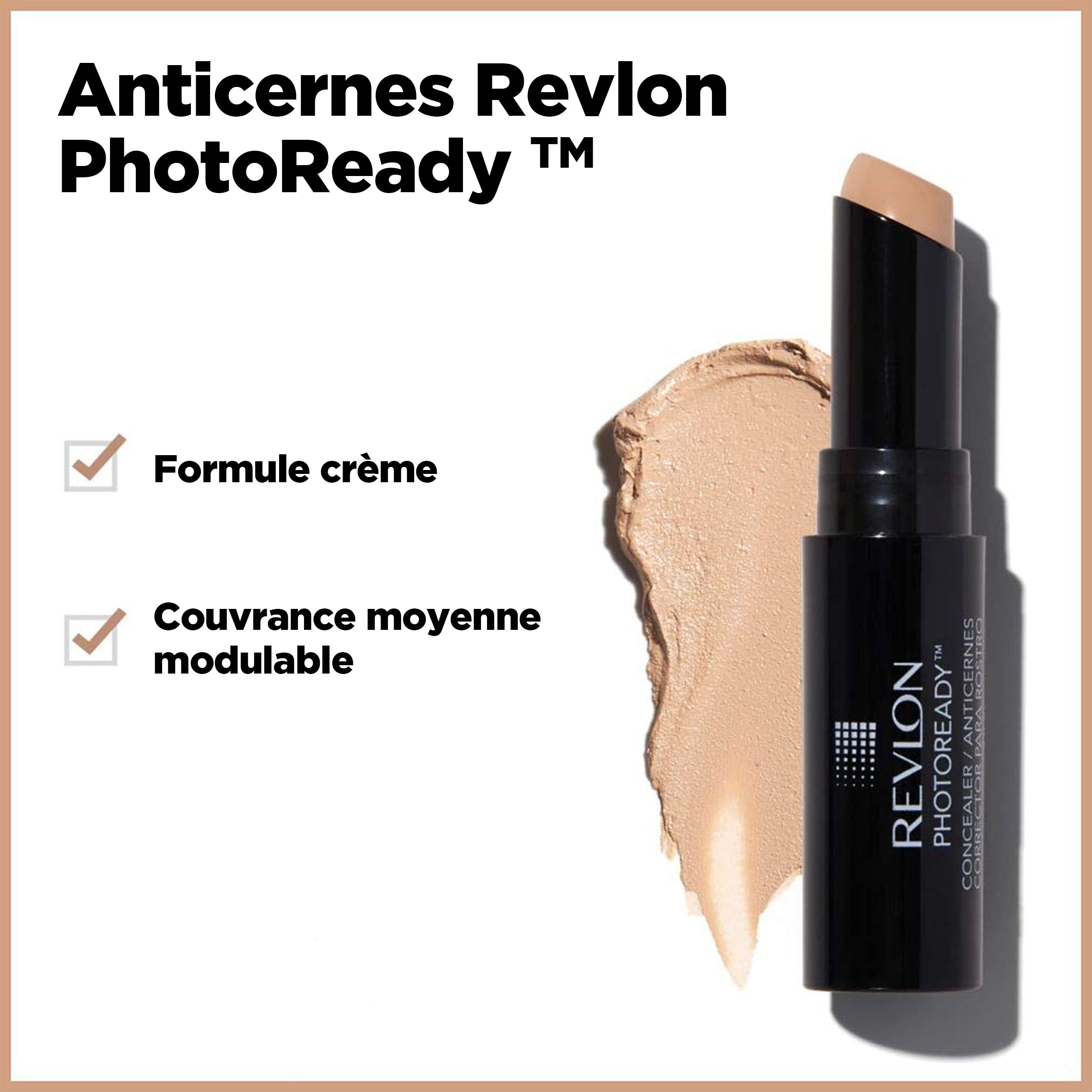 Revlon Concealer Stick Light 002 skin-tone harmony for natural finish.