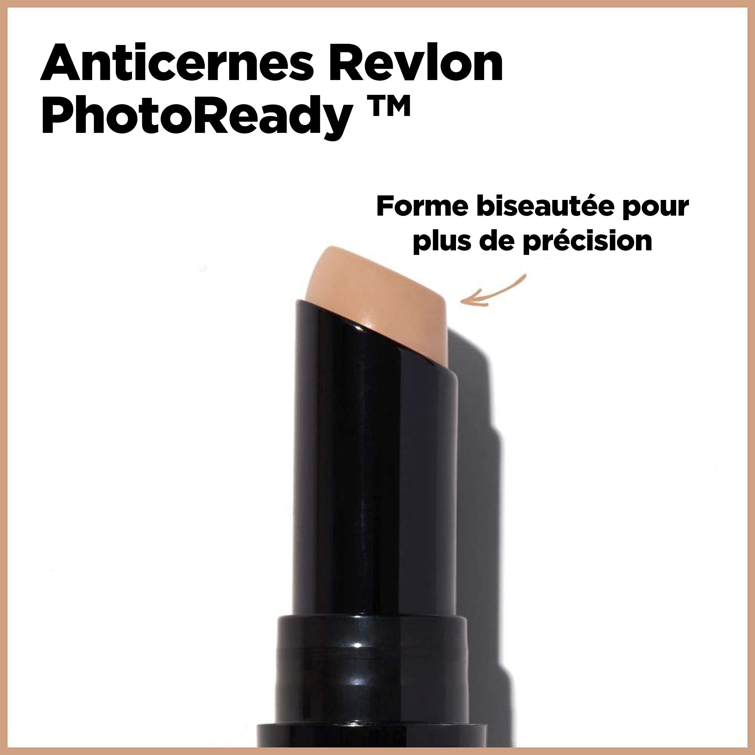 Revlon Concealer Stick Light 002 under-eye area coverage camouflages darkness.