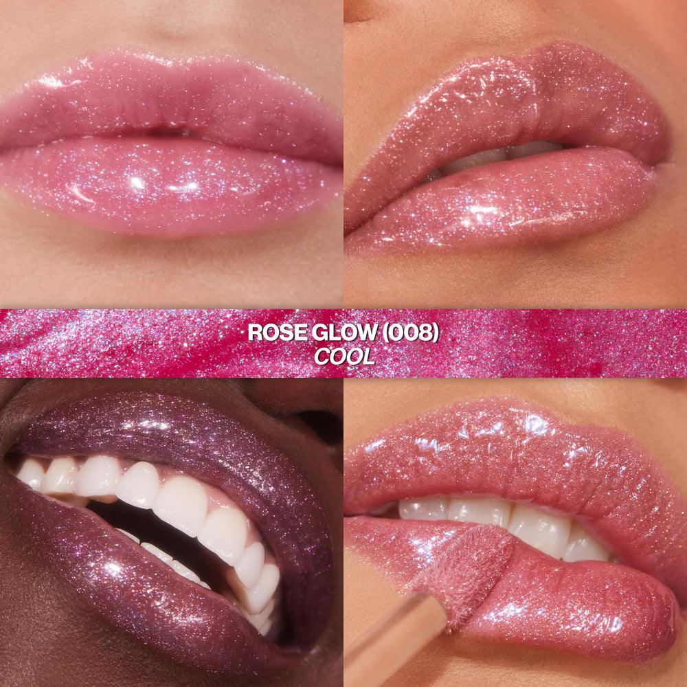 Lip swatch of Revlon Glimmer Gloss for high-shine color and smooth glide