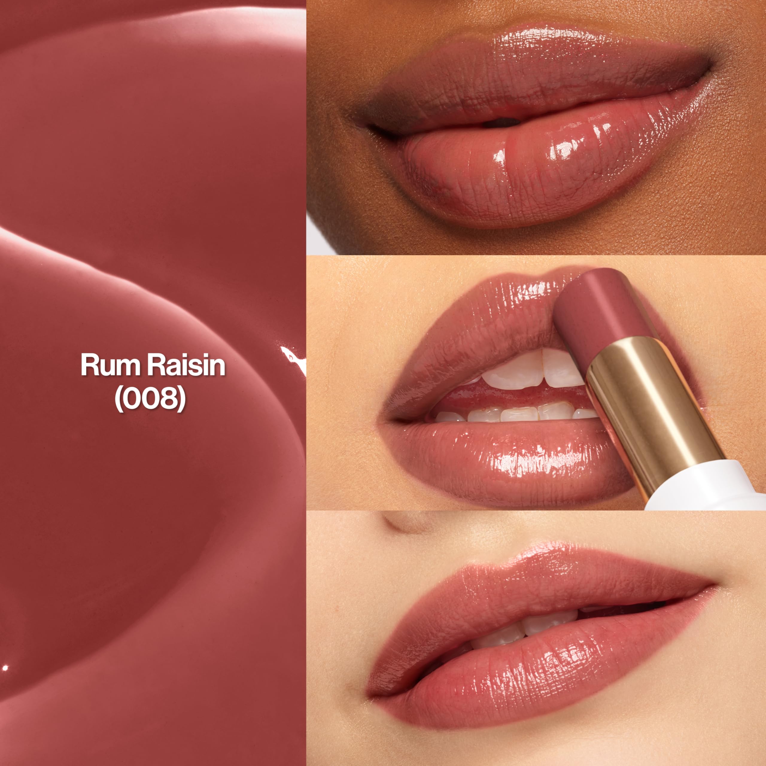 REVLON Glass Shine Balm glide-on application showing smooth, non-sticky finish