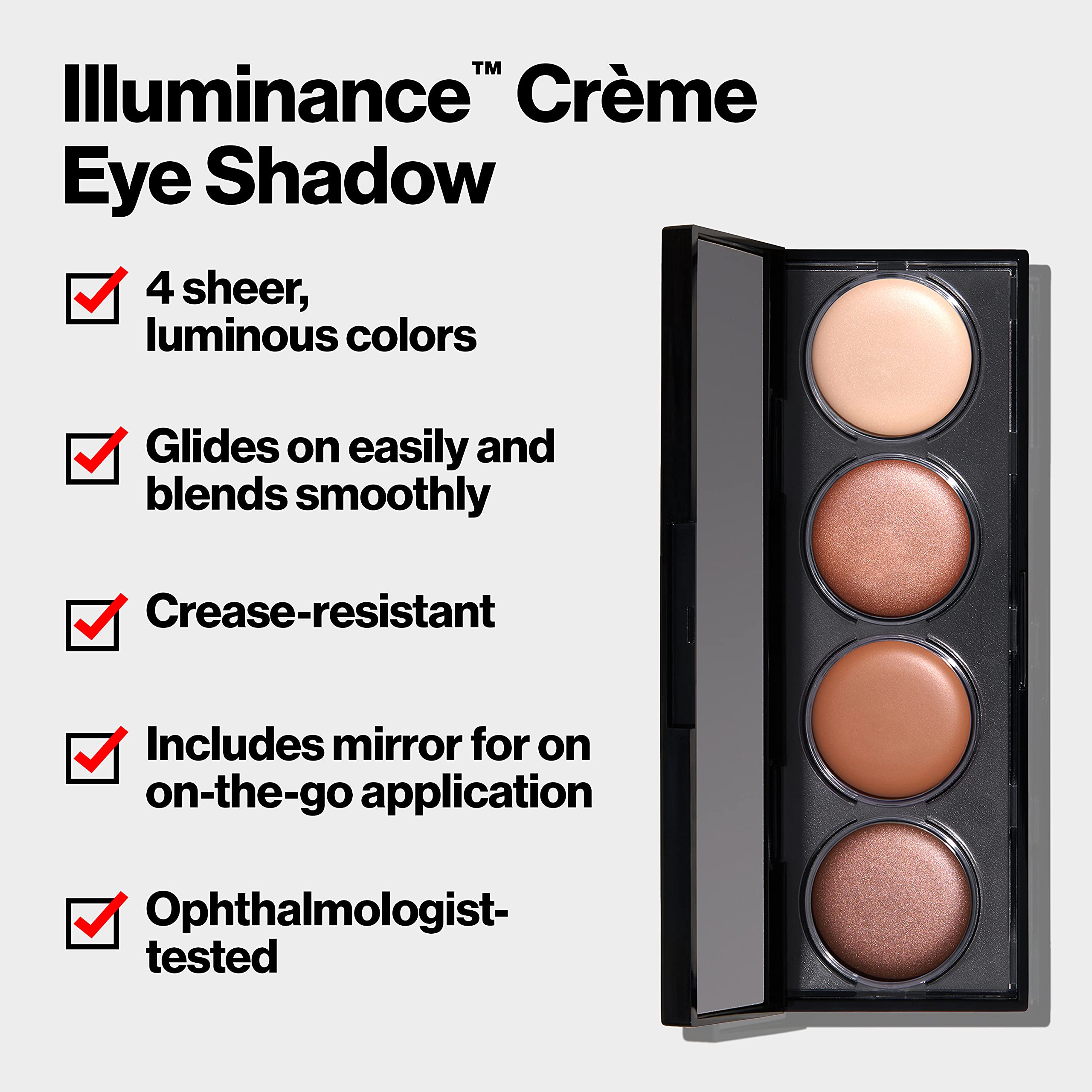 Revlon Illuminance Creme Shadow cream texture highlights rich pigment and easy glide.