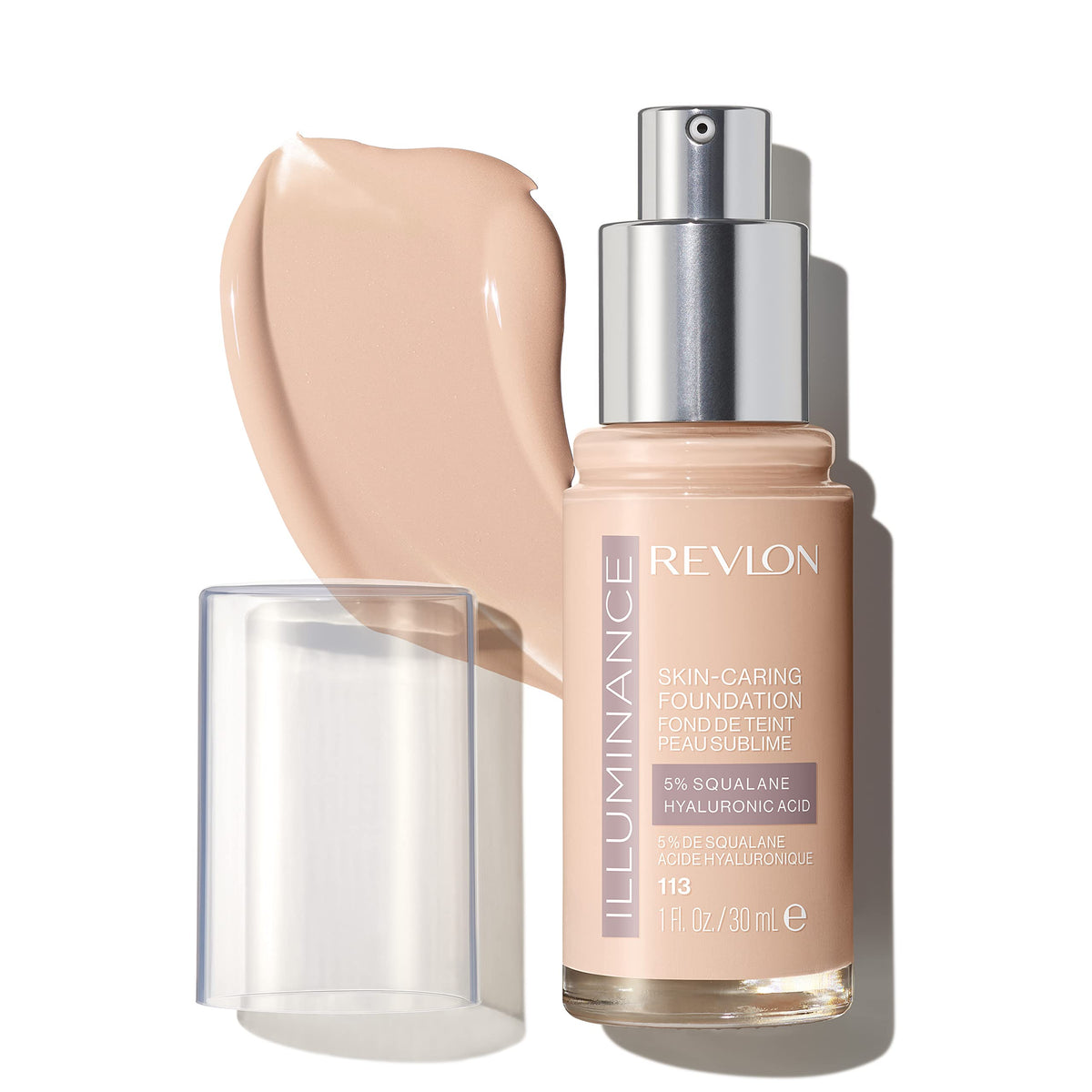 Revlon Illuminance foundation bottle close-up highlighting premium packaging for purchase