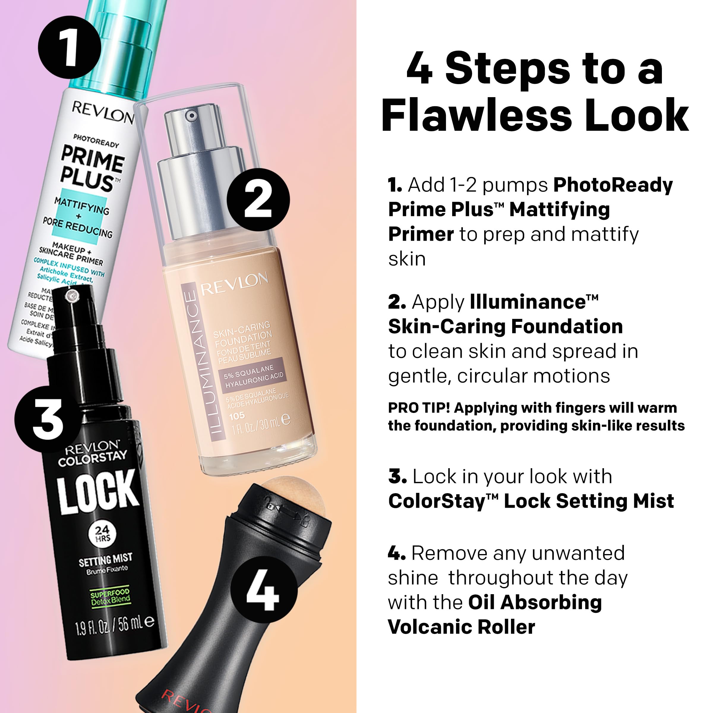 Natural light glow from Revlon Illuminance foundation on face