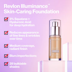 Revlon Illuminance ivory-beige swatches on skin for shade match