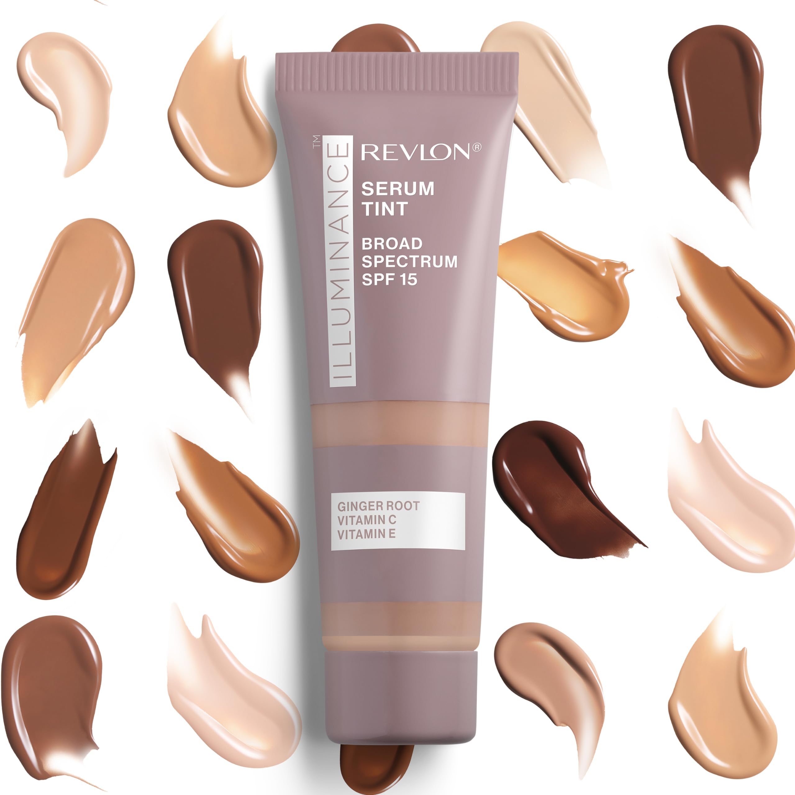 Skin with radiant, even-toned glow after using REVLON Illuminance Serum Tint