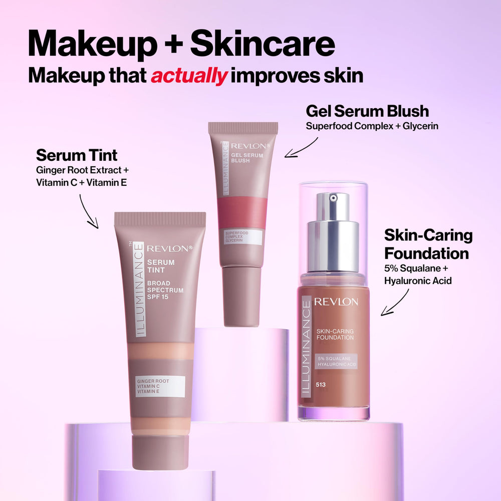 REVLON Illuminance Serum Tint SPF 15 icon and bottle highlight protection