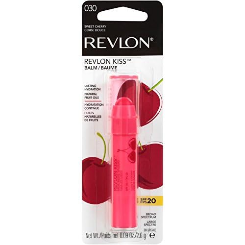 Revlon Kiss Sweet Cherry flavor suggests delicious, refreshing lip experience.