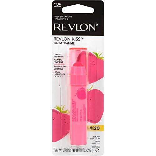 REVLON Kiss Tinted Lip Balm Sweet Cherry flavor adds fruity scent and shine.