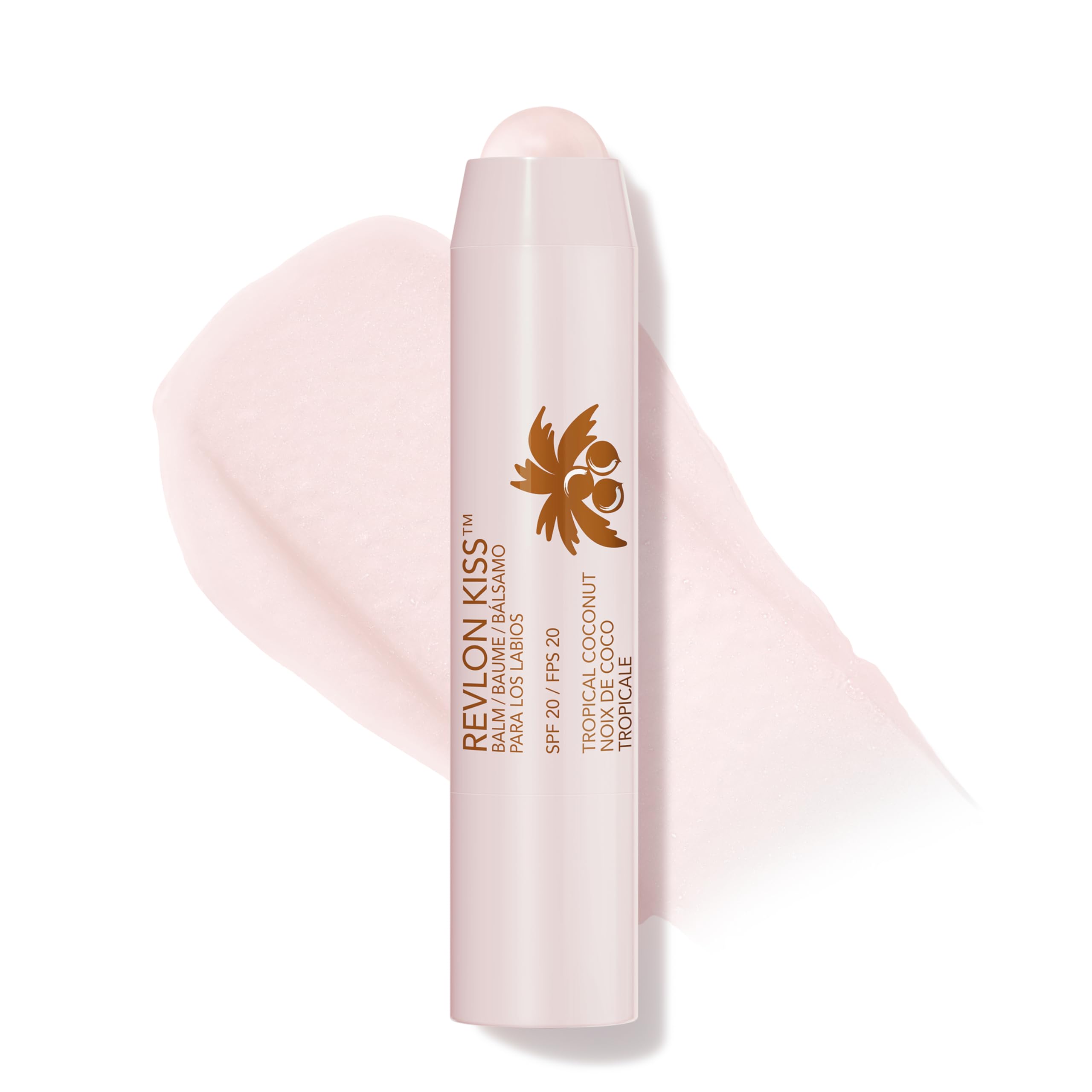 REVLON Kiss Tinted Lip Balm Tropical Coconut tube with SPF 20 protection