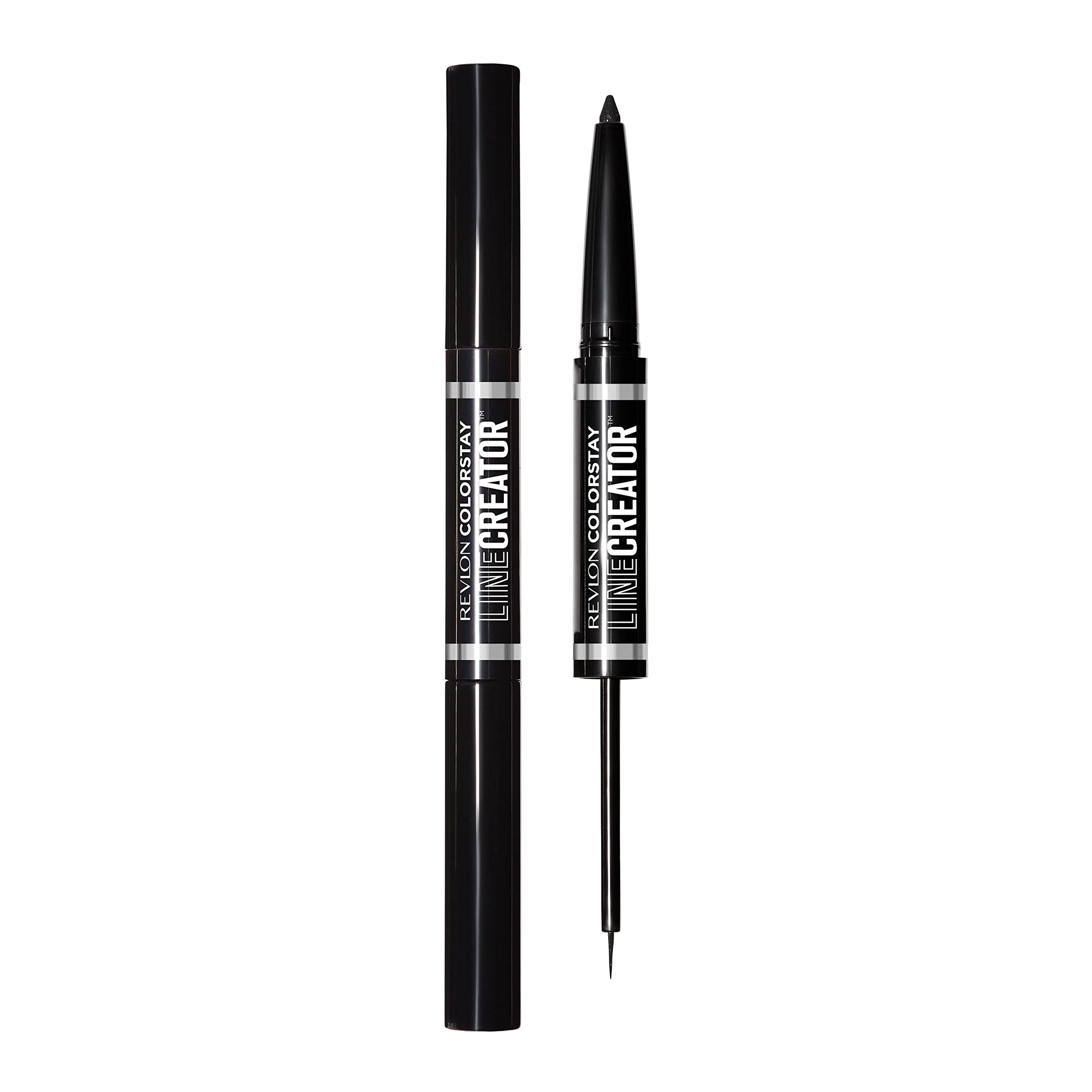 REVLON liquid eyeliner and smoky kohl dual-ended design for dramatic eyes.