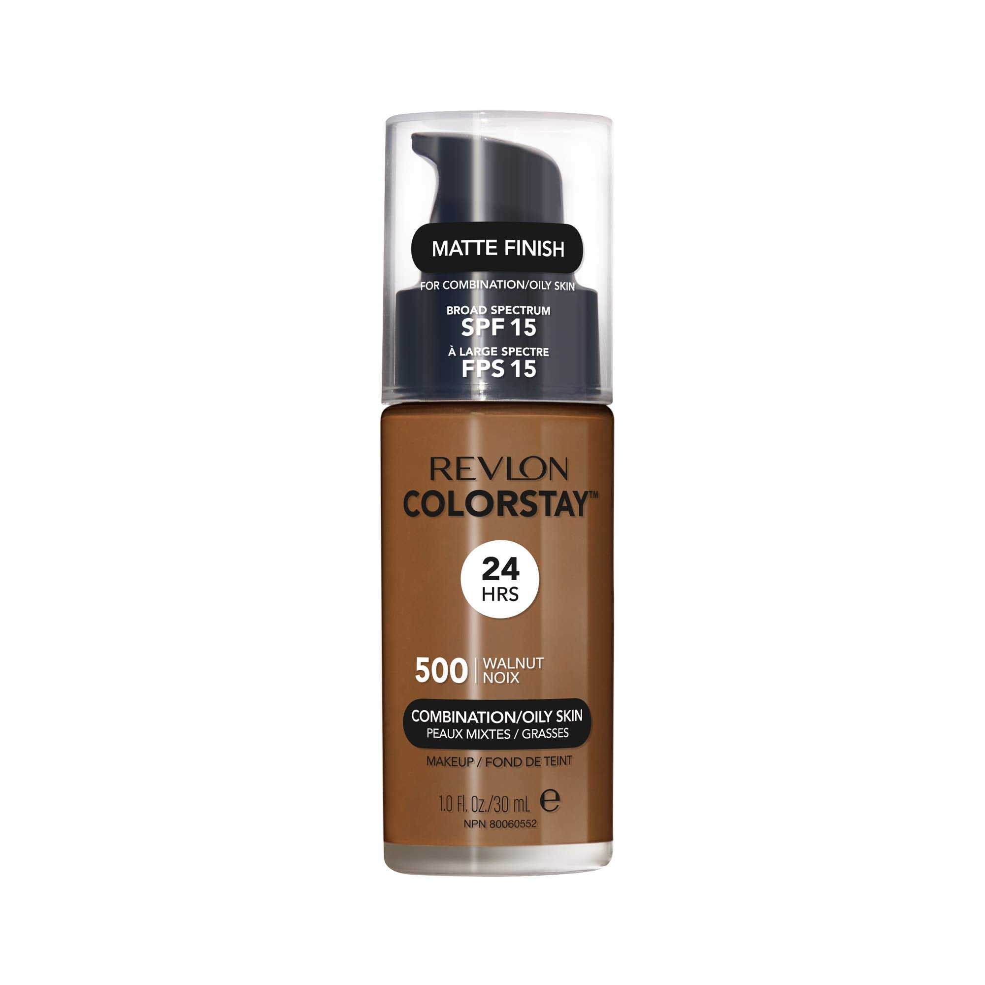 Revlon ColorStay liquid foundation bottle with SPF15 for all-day wear.