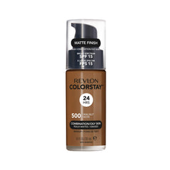Revlon ColorStay liquid foundation bottle with SPF15 for all-day wear.