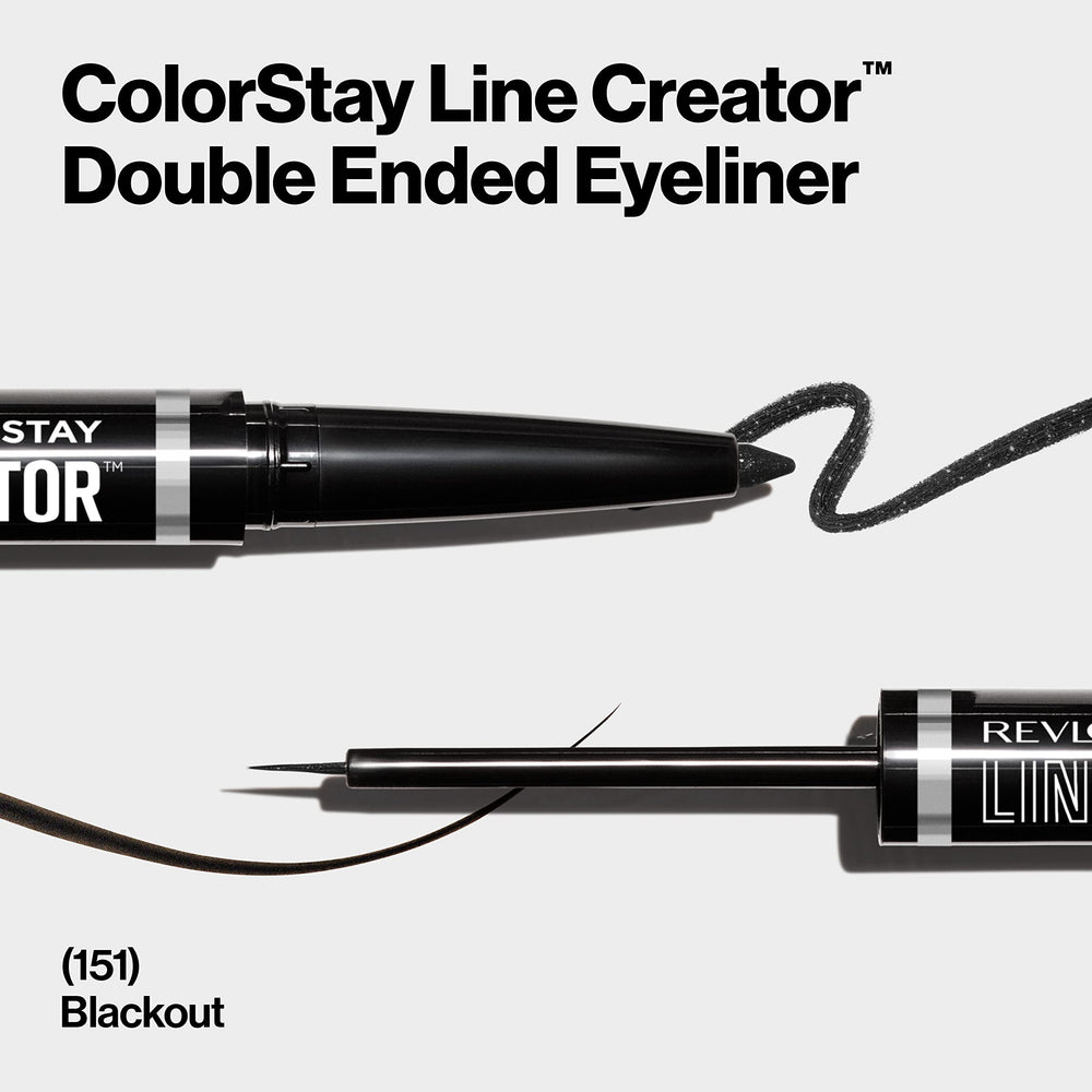 REVLON liquid precision brush-tip for sharp, lasting lines.