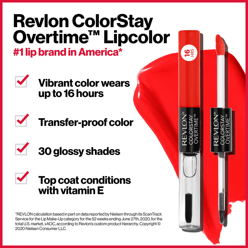 Revlon longwear lip color swatch in coral shade for reference.
