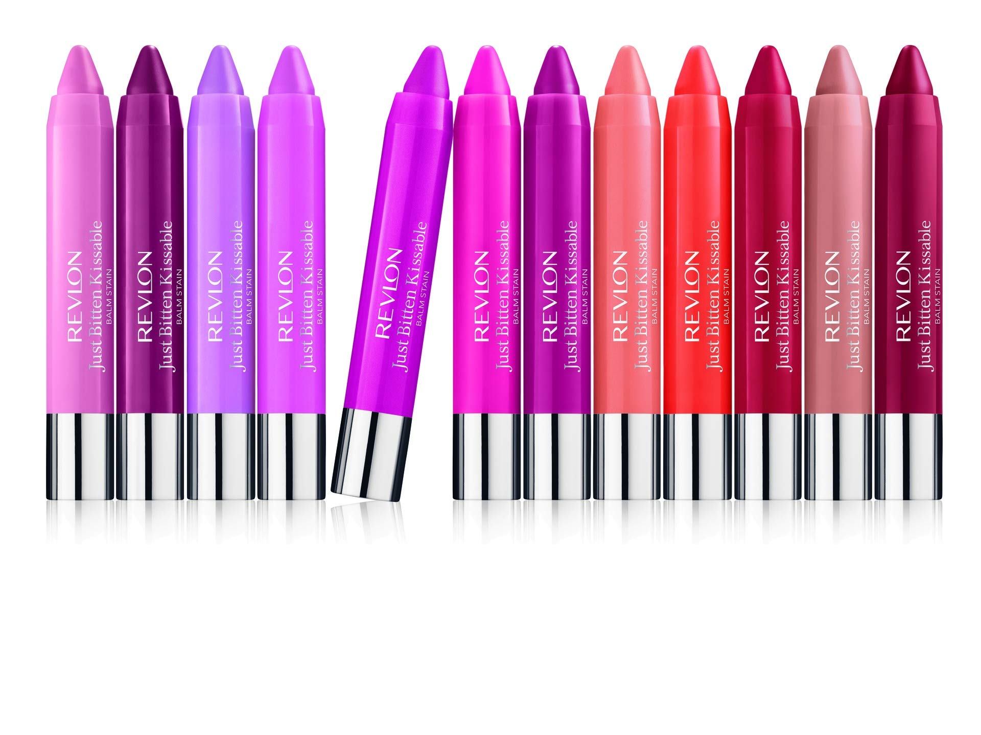 REVLON Matte Balm Showy swatch on lips shows bold matte color.