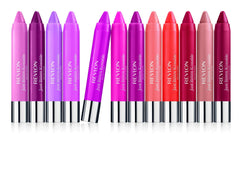 REVLON Matte Balm Showy swatch on lips shows bold matte color.