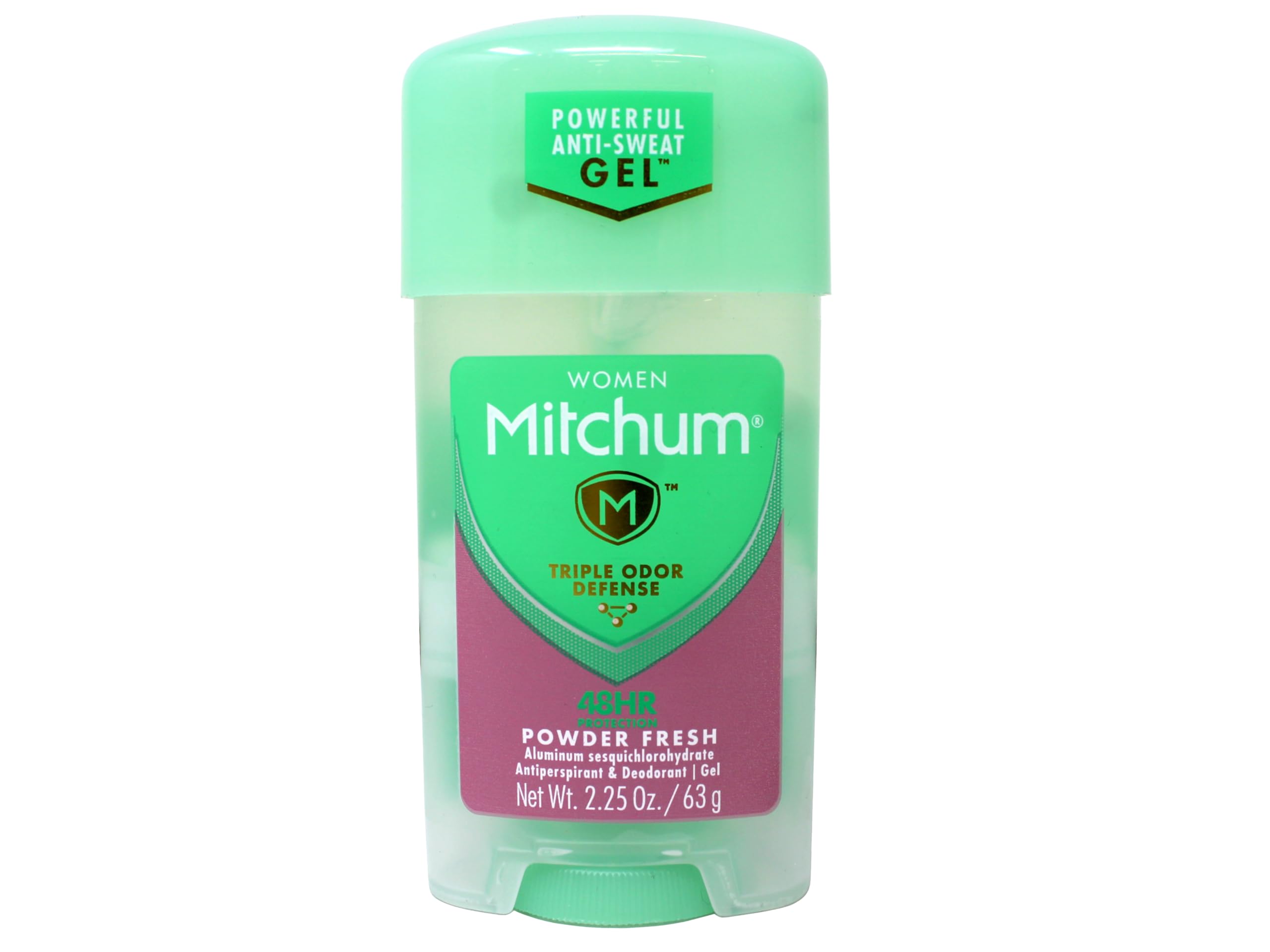 Close-up of Mitchum gel texture delivering a clear, residue-free application.