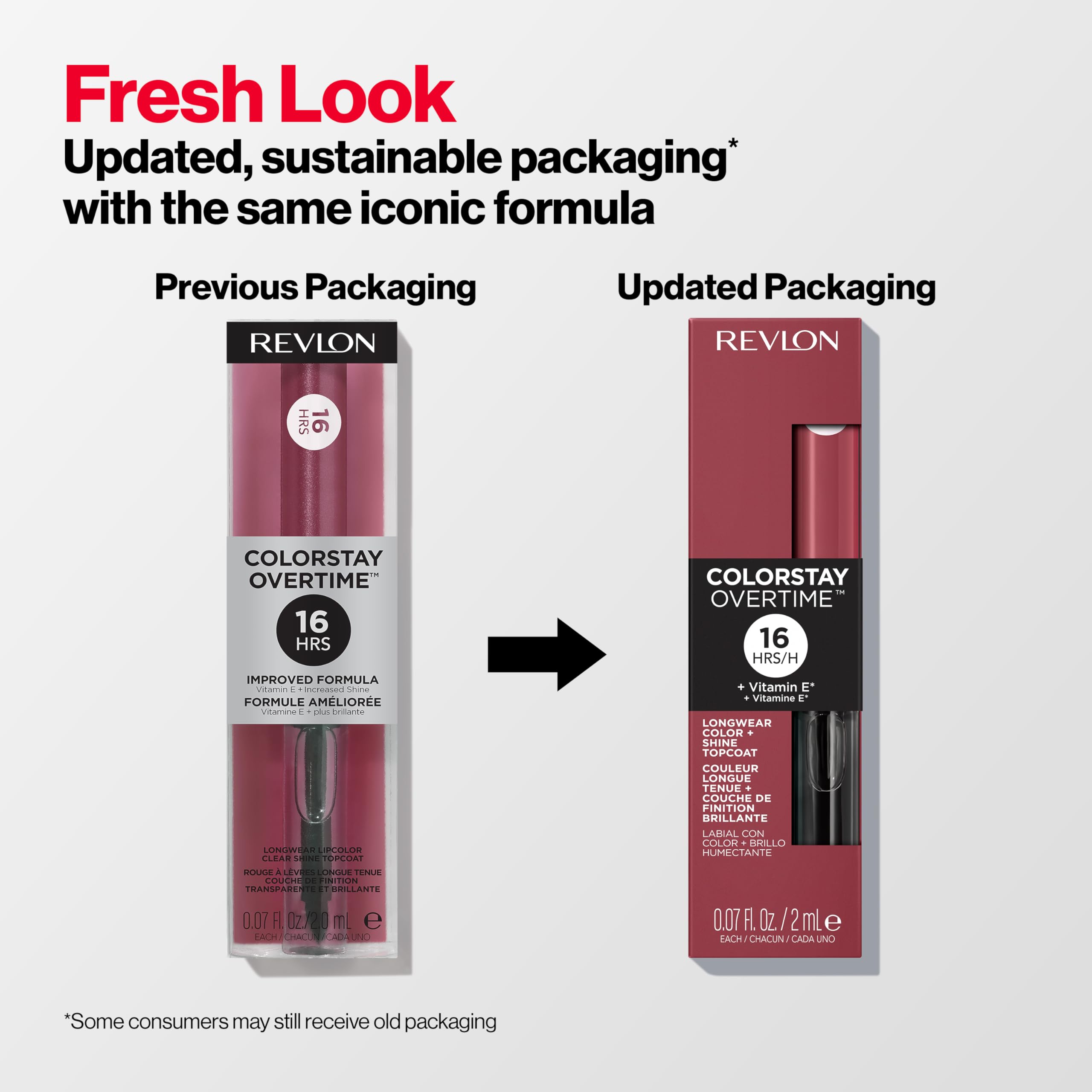 Revlon Overtime Lipcolor swatch against skin to show 30 shade lineup focus.