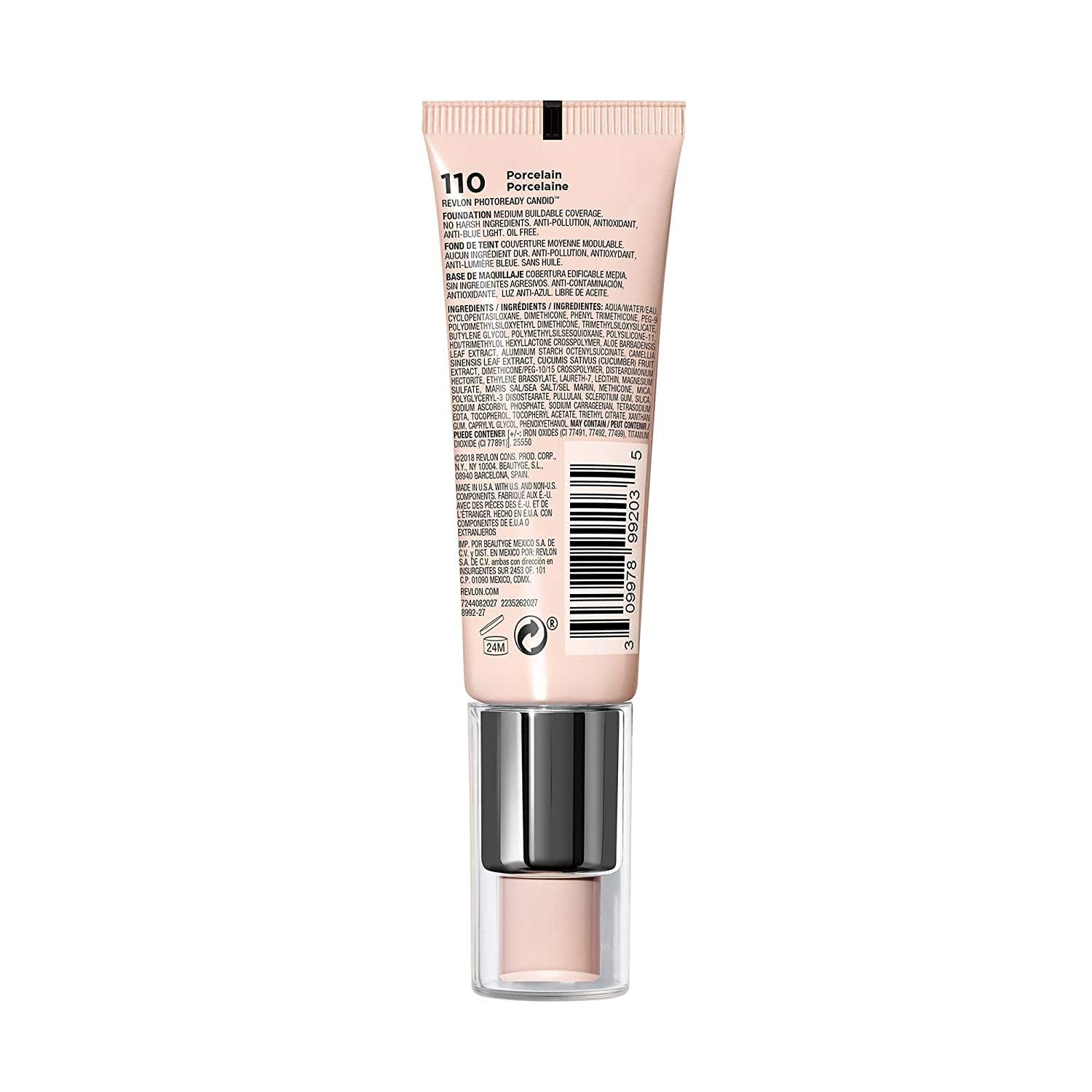 REVLON PhotoReady Candid porcelain shade swatch showing natural, lightweight finish