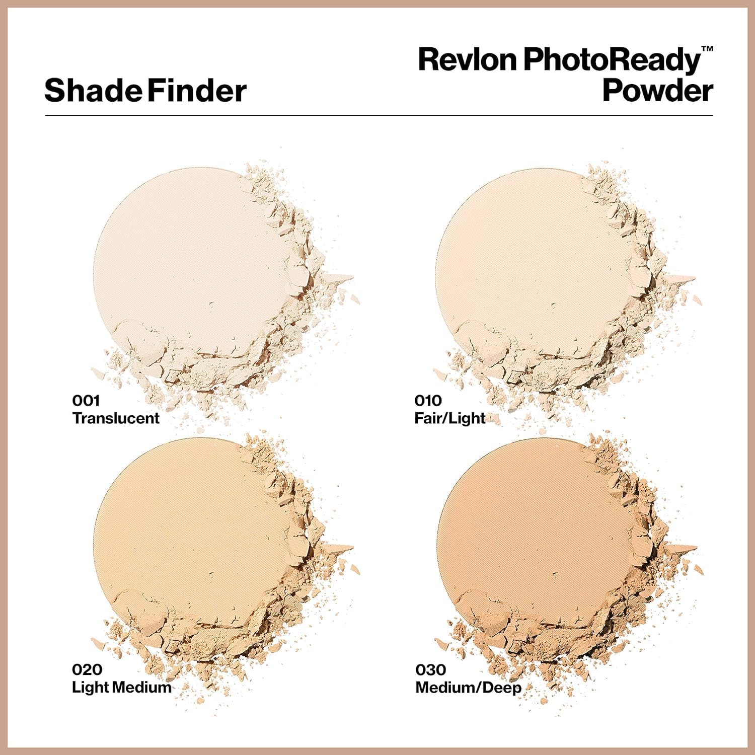 Revlon PhotoReady Powder Light Medium dispensed with brush for quick touch-ups.