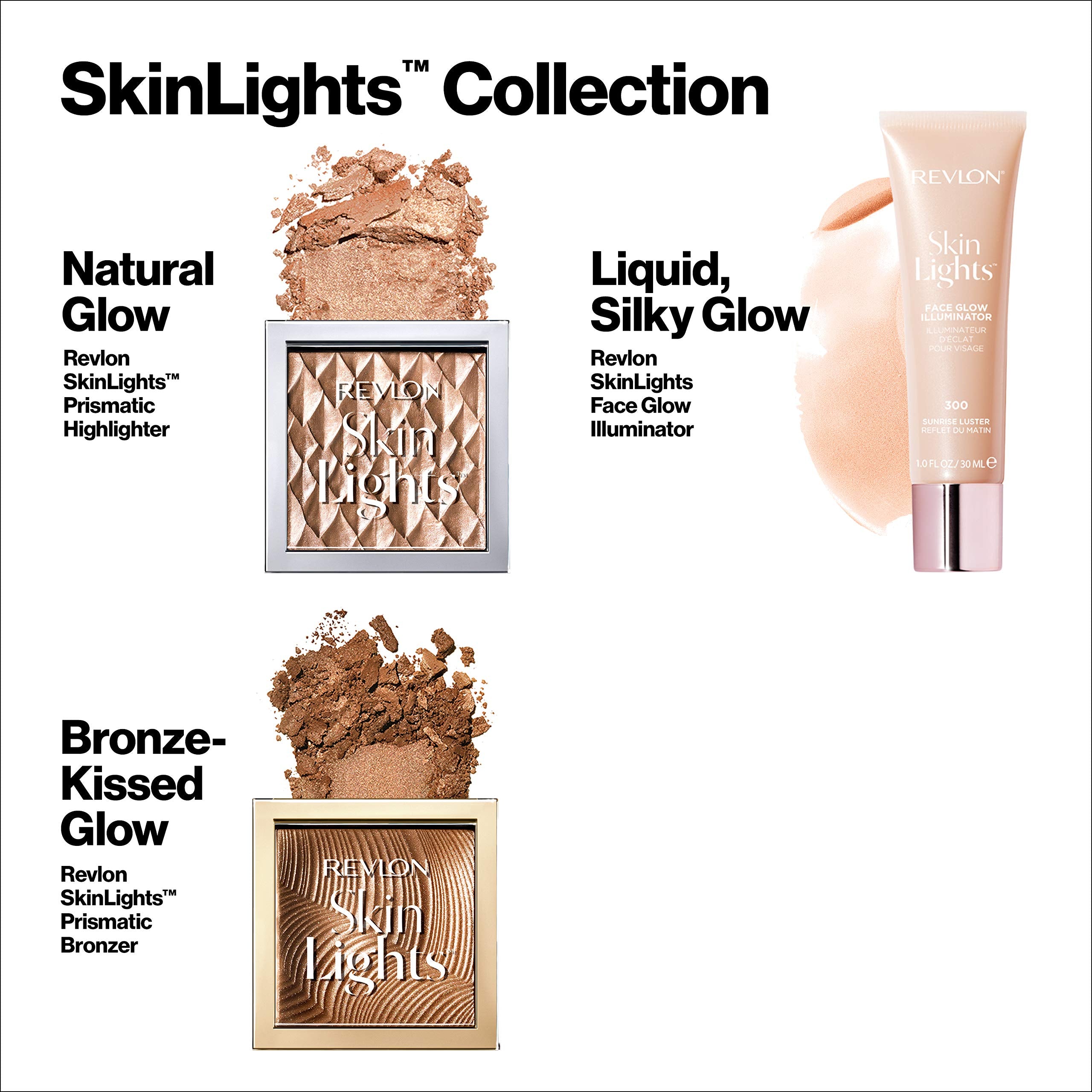 Revlon Skinlights mix with foundation for enhanced reflection and glow.
