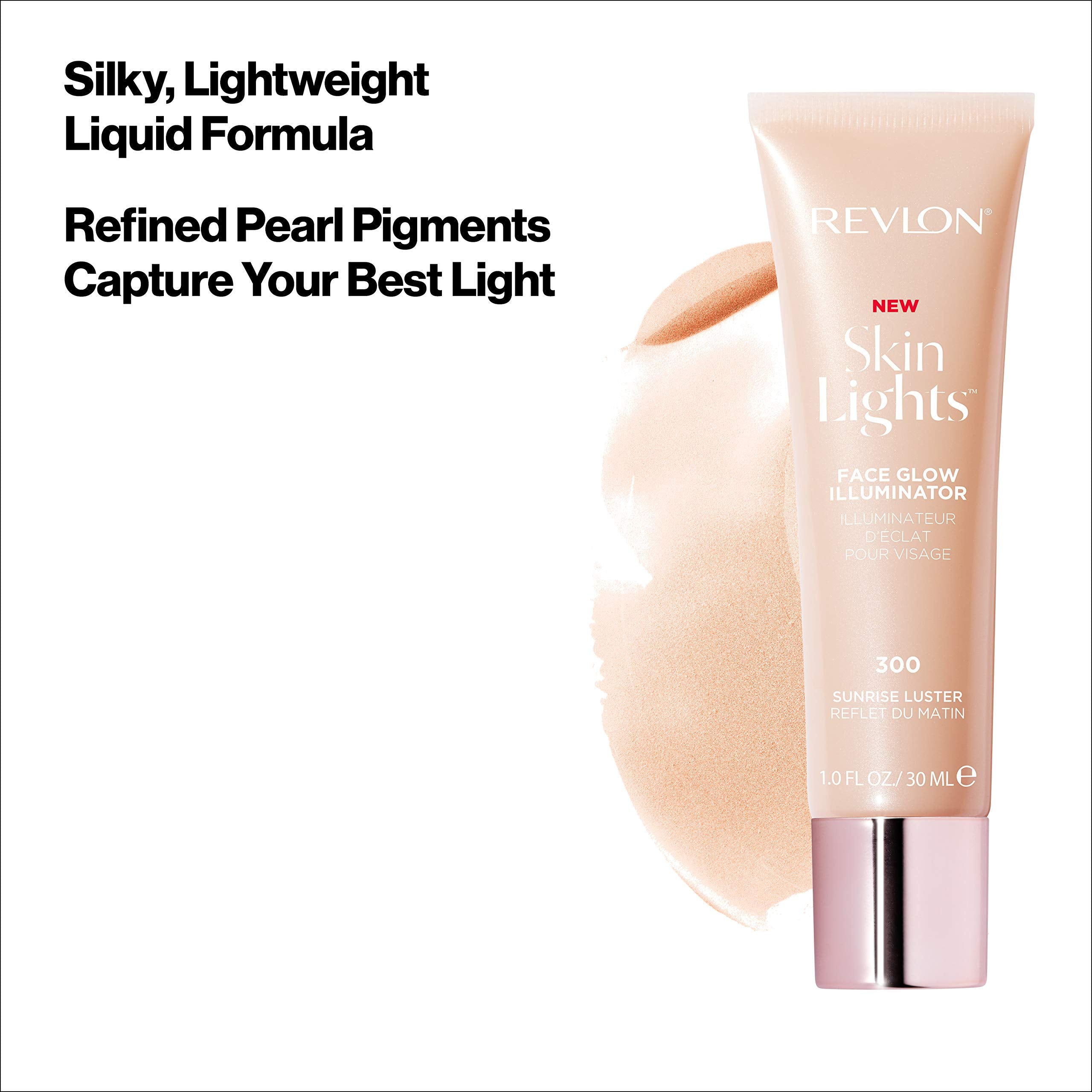 Revlon Skinlights highlighter on brow bone adds dimensional luminosity.