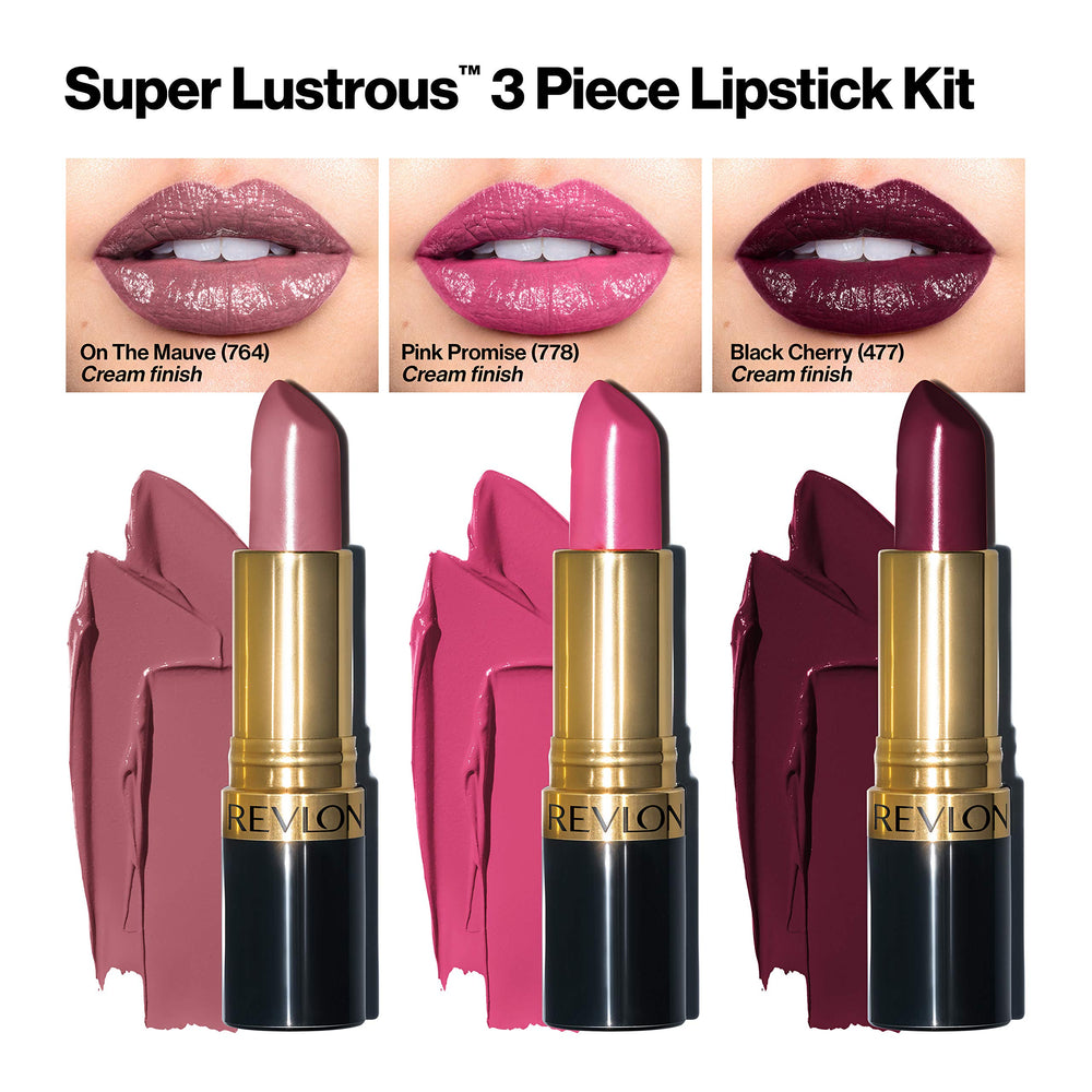 REVLON 764 On The Mauve lipstick tube adds natural color with a smooth finish