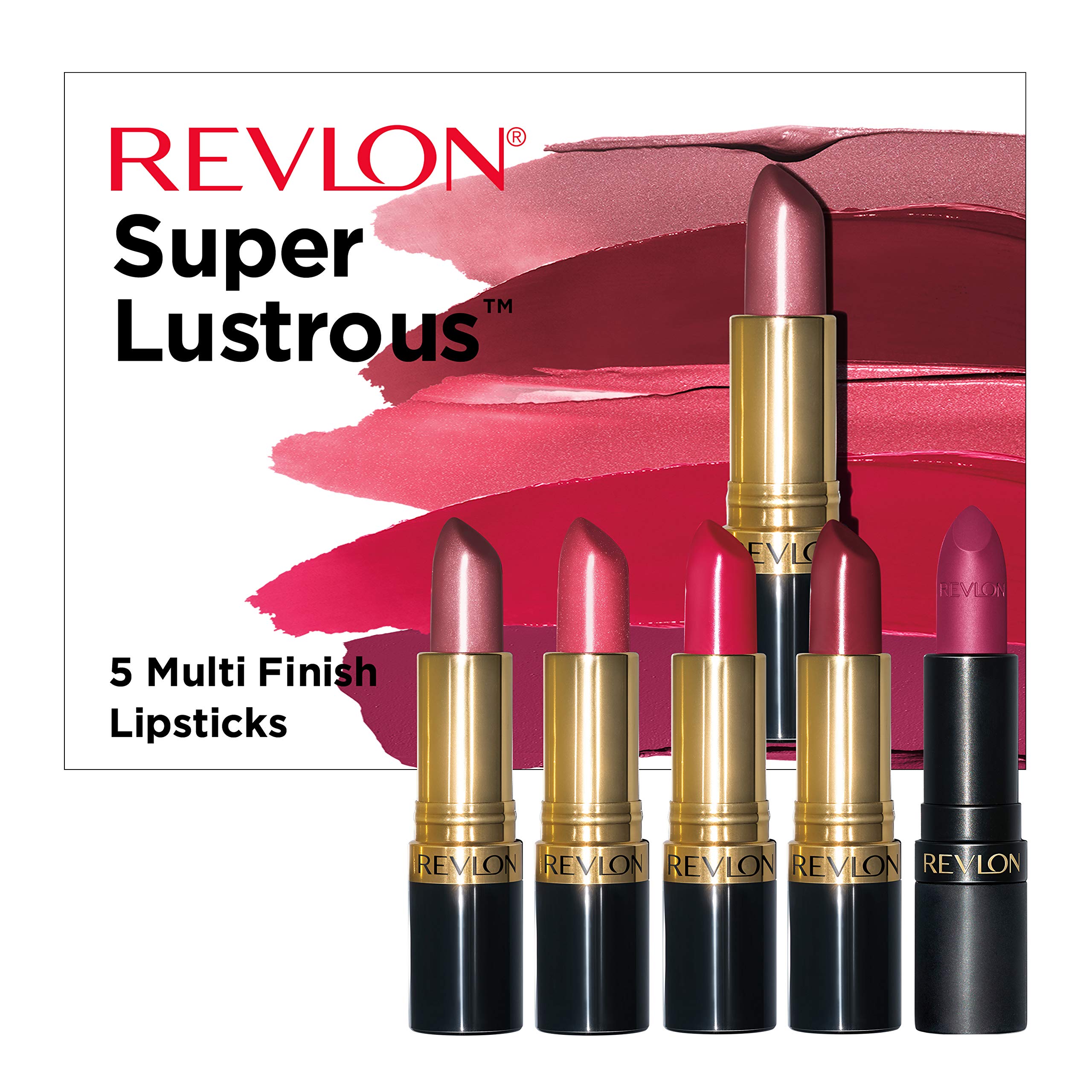 REVLON Super Lustrous Blushing Mauve and Soft Silver Rose swatches reveal pearly and cream finishes.