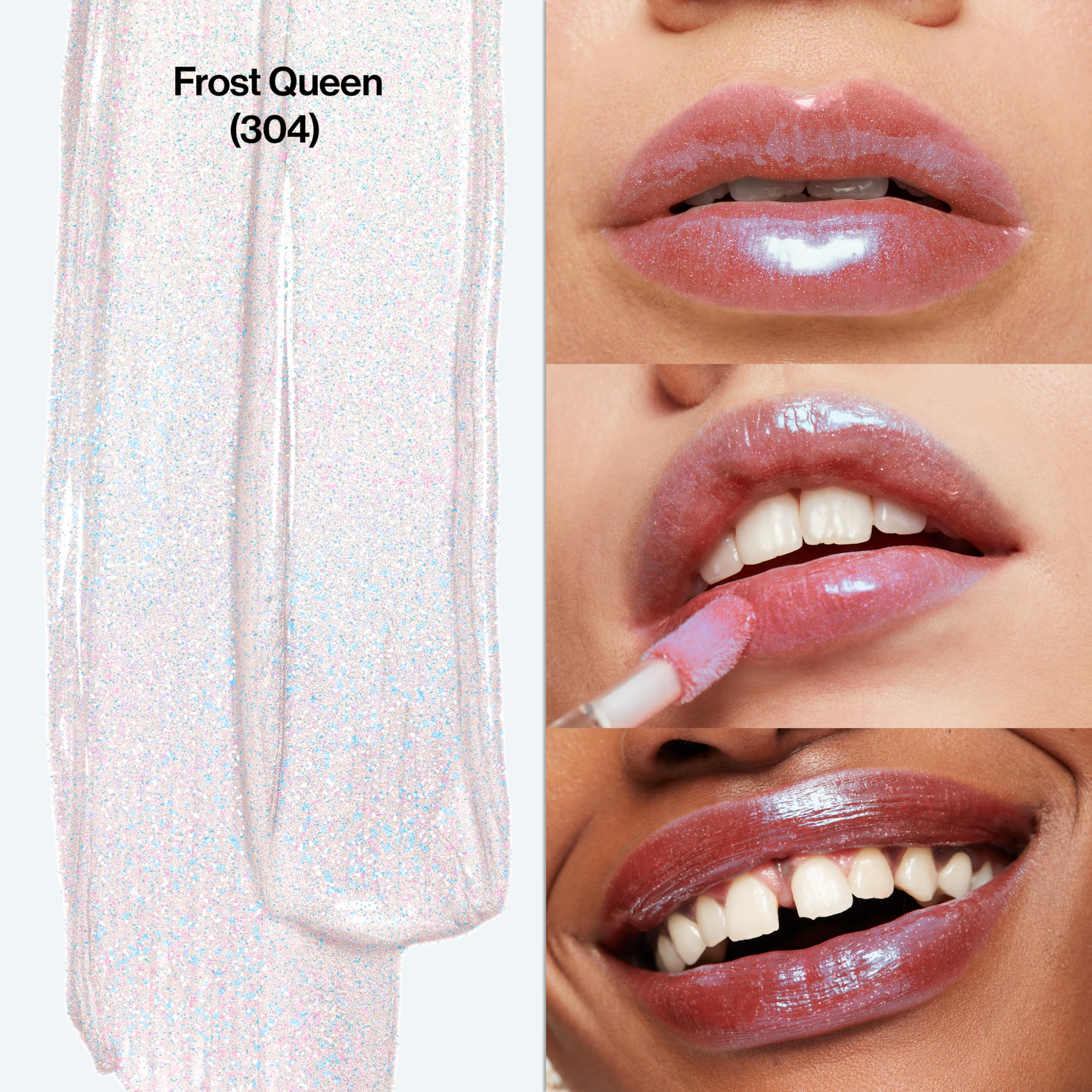 Swatches of Revlon Super Lustrous Frost Queen reveal rich color and dimensional shine