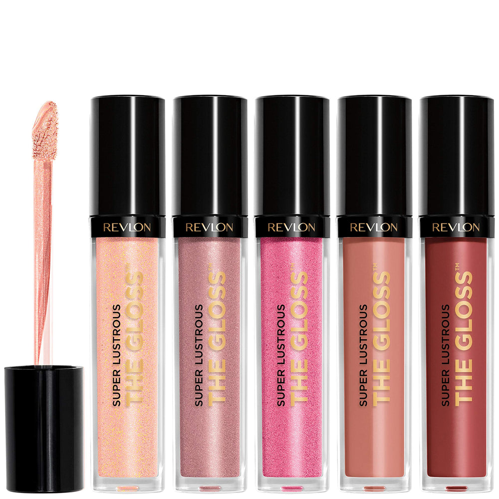Revlon Super Lustrous Gloss Kit 5-piece set delivers versatile shine across finishes.