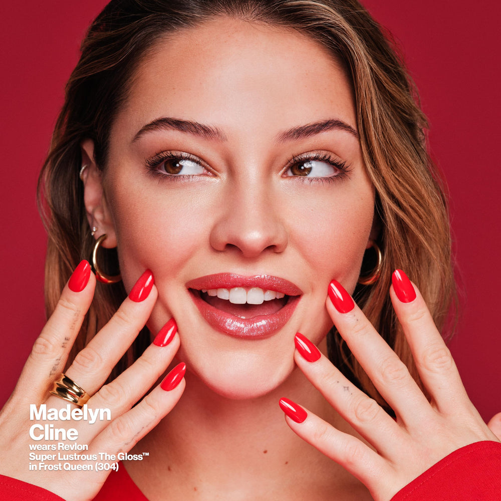 Swatches feature all 24 Revlon Super Lustrous lip gloss shades.