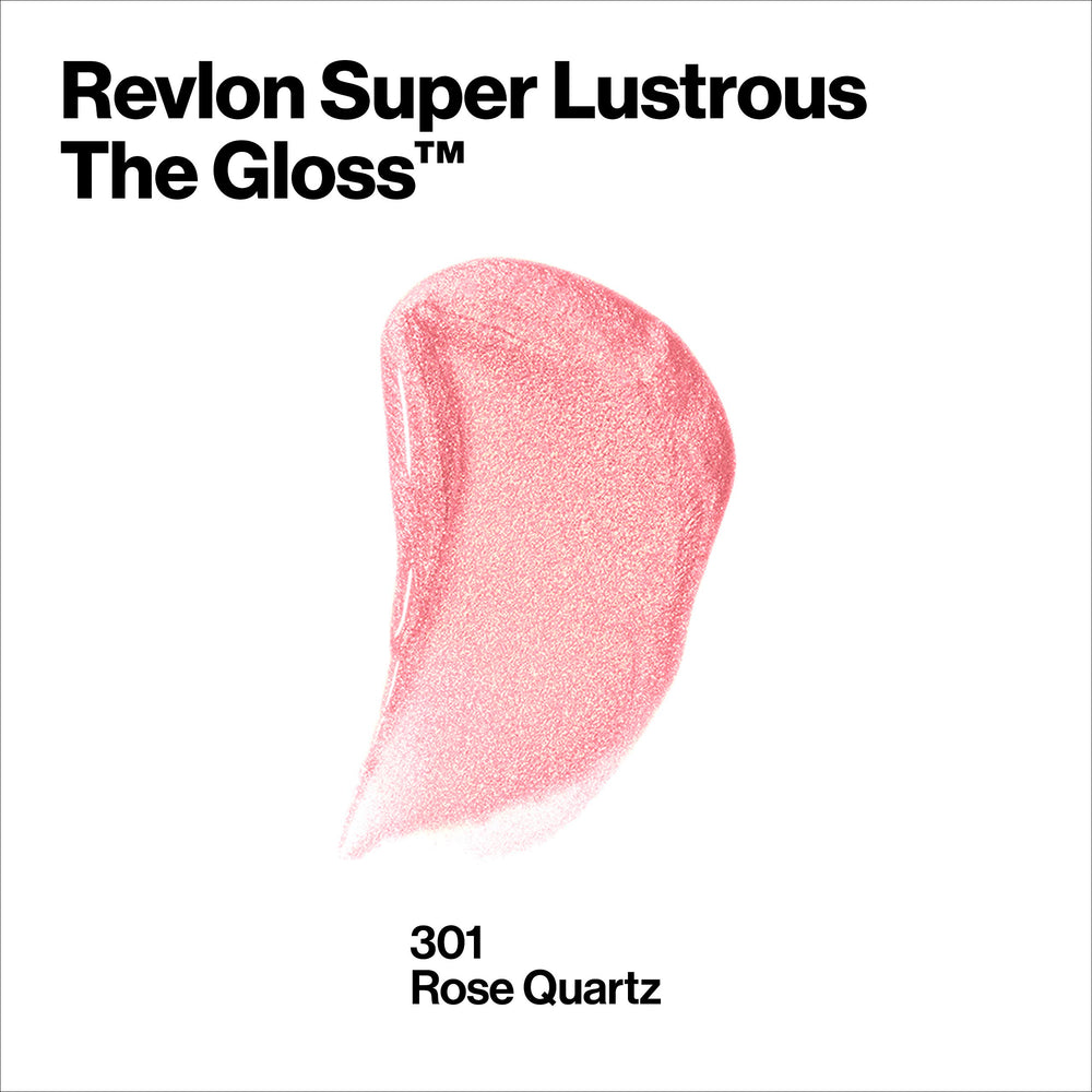 Revlon Super Lustrous Lip Gloss Rose Quartz application close-up with hydrating formula