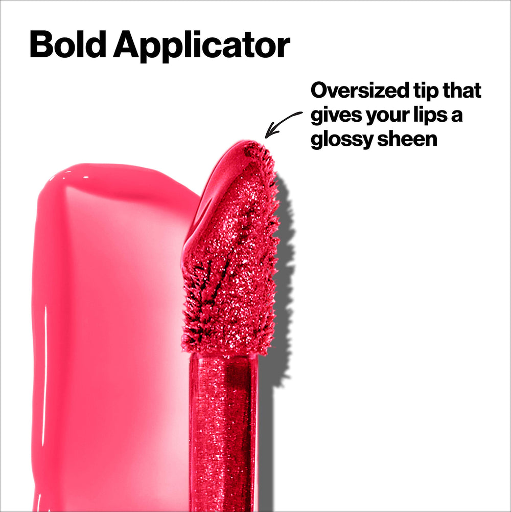 Revlon Super Lustrous Lip Gloss Rose Quartz on lips with high-shine finish