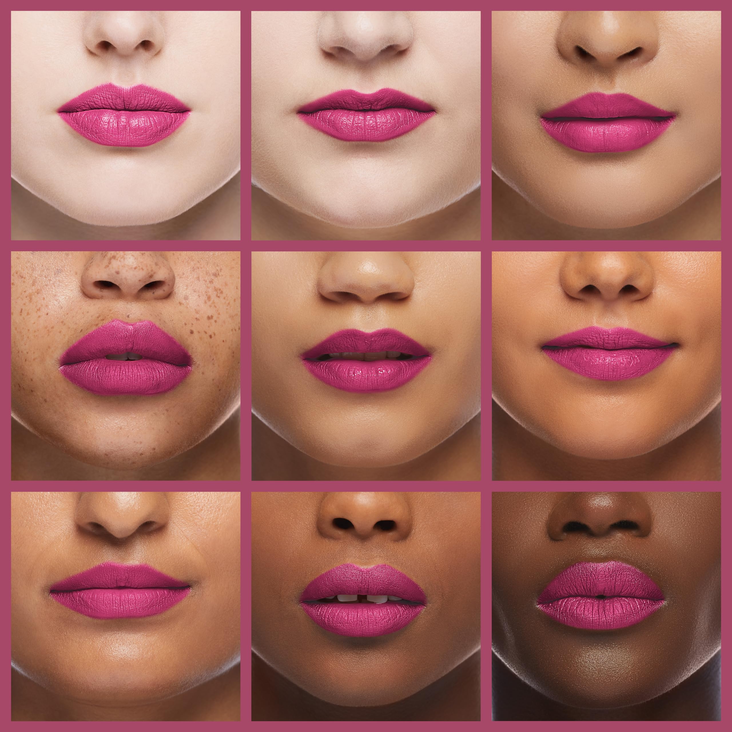 Applying Revlon Plum Velour lipstick on lips demonstrates seamless cream formula