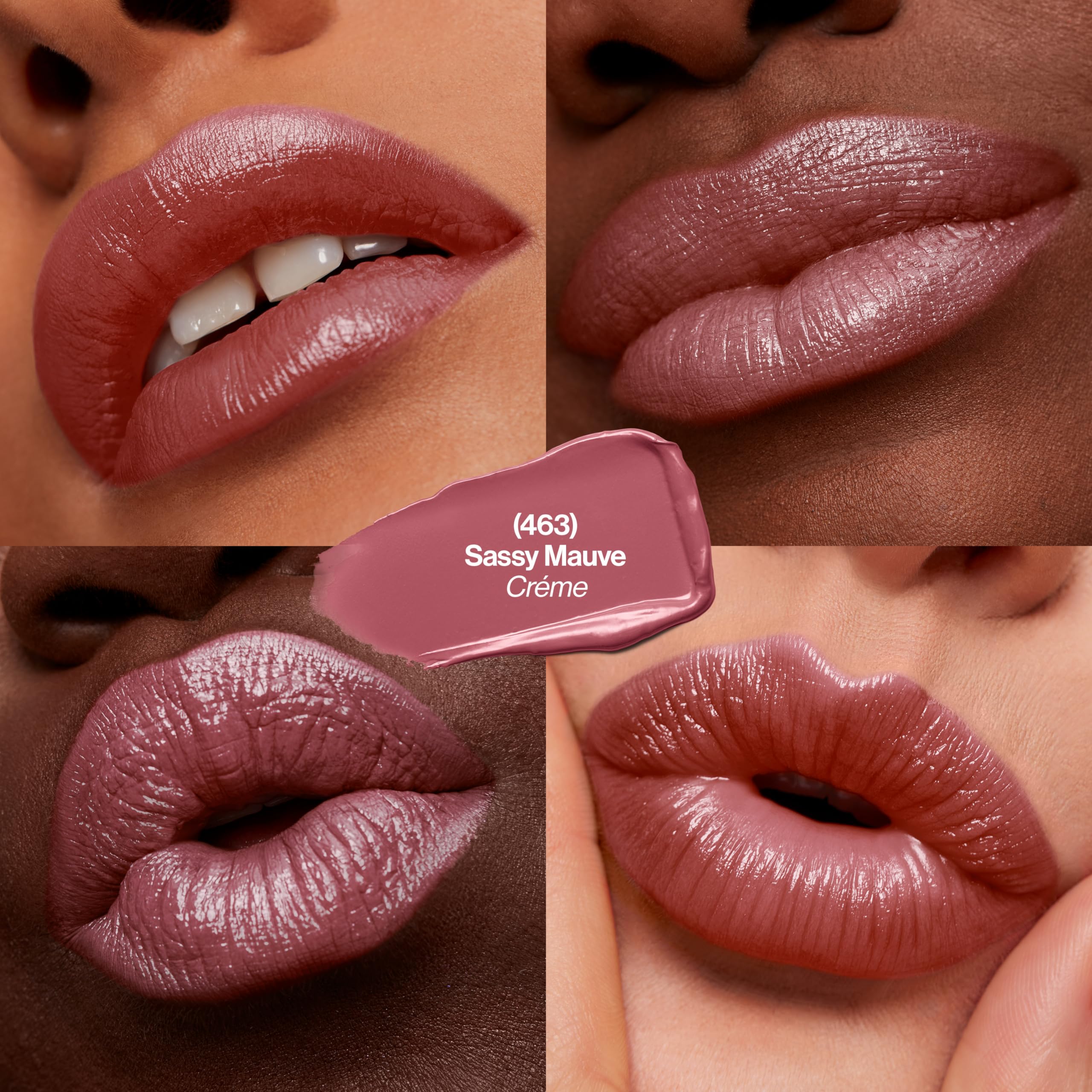 Revlon Super Lustrous Lipstick closeup of Sassy Mauve pigment for vivid color