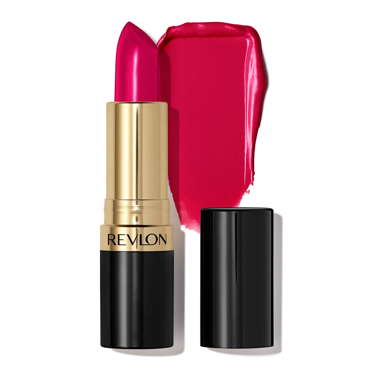 REVLON Super Lustrous Lipstick close-up swatch shows rich color and conditioning