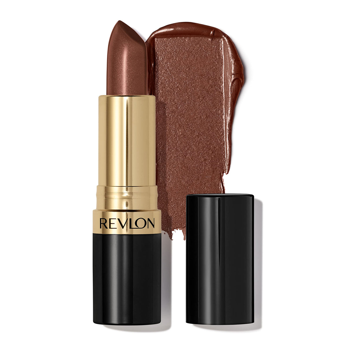 Revlon Super Lustrous Lipstick Iced Mocha packaging close-up for premium display